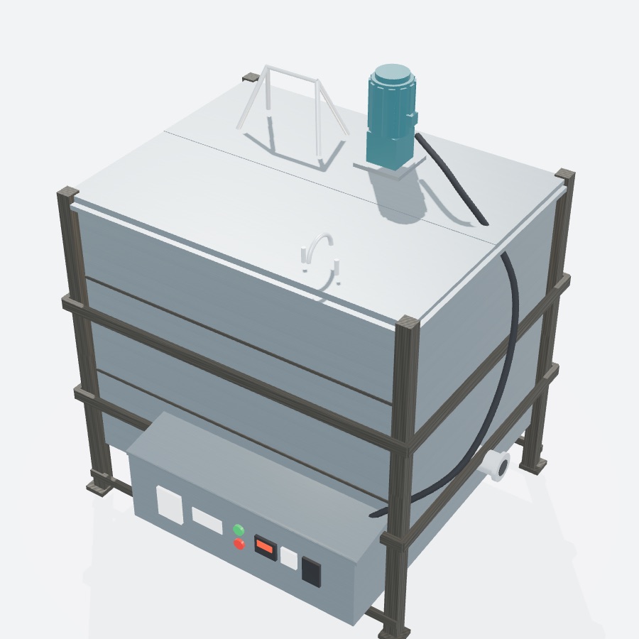 Electric heated wax melting tank with agitator
